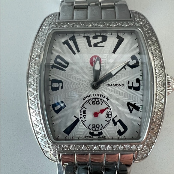 Michele Cloette Women's Stainless Steel with Diamonds